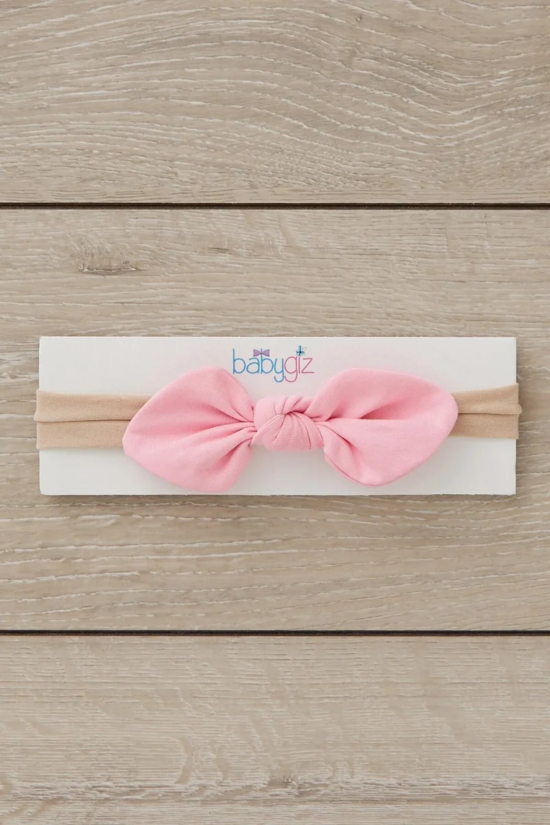 بيبيجيز Handmade Soft Style Thin Tie Natural Cotton Combed Cotton 2-Piece Baby Kids Girls Bandana Batik Pink