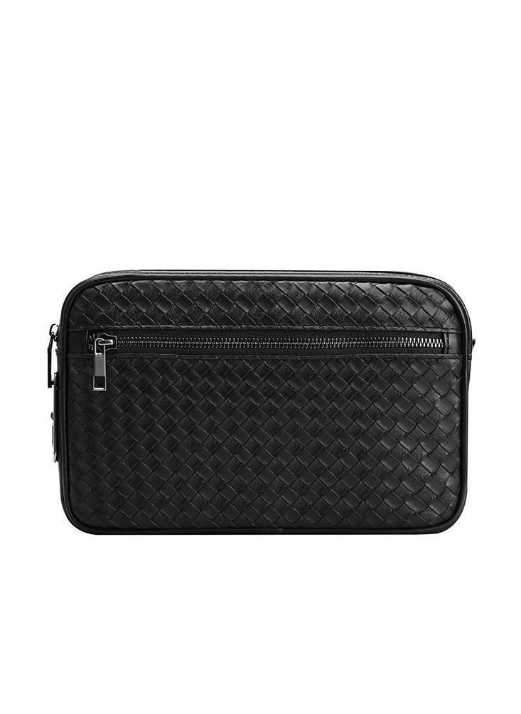 Generic - Fingerprint Lock Handbags Men Genuine Leather Purse Clutch Handbag Cash Bag For Man - Image 1
