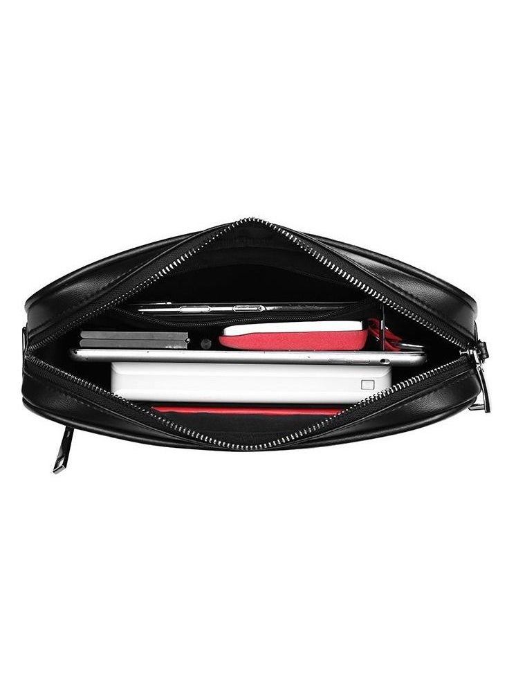 Generic - Fingerprint Lock Handbags Men Genuine Leather Purse Clutch Handbag Cash Bag For Man - Image 1