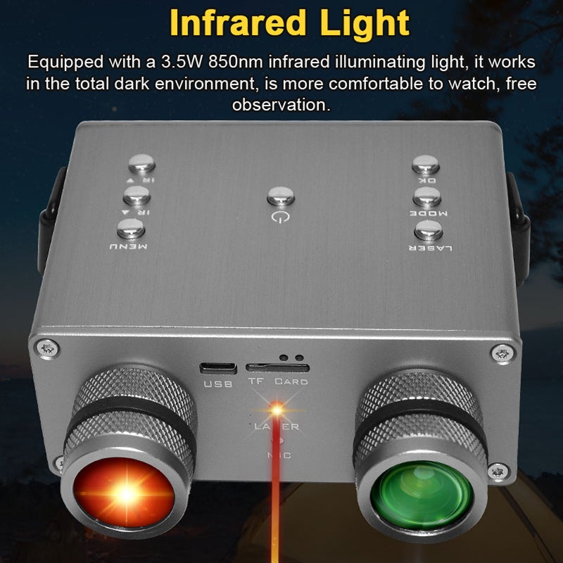 4K Digital Infrared Night-Visions 600M Full-Dark Viewing Day Night Use with 3.0Inch IPS Screen Support 8X Digital Zoom Photo Taking Video Recording Camera for Outdoor Camping Observation Night - Image 5