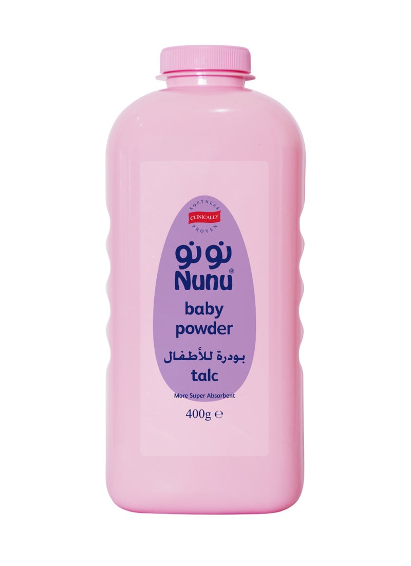 Nunu Talc Baby Powder Pink 400g