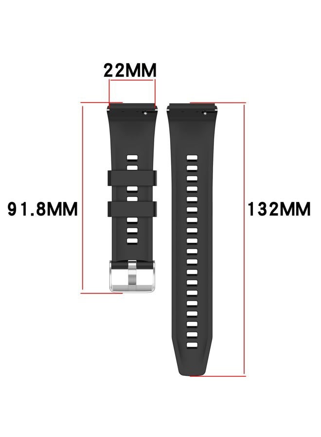AWADUO Compatible with Huawei Watch GT6 Pro Replacement Band Silicone Wrist Strap Bracelet Soft And Durable with Quick Release Smartwatch Accessorie(Black) - Image 5