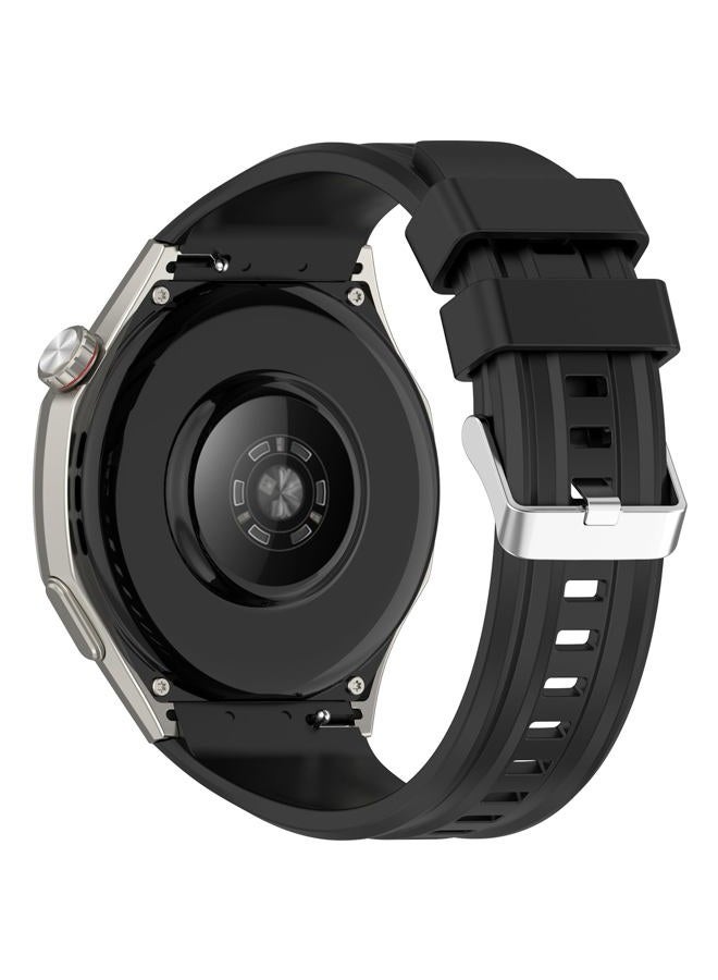 AWADUO Compatible with Huawei Watch GT6 Pro Replacement Band Silicone Wrist Strap Bracelet Soft And Durable with Quick Release Smartwatch Accessorie(Black) - Image 2