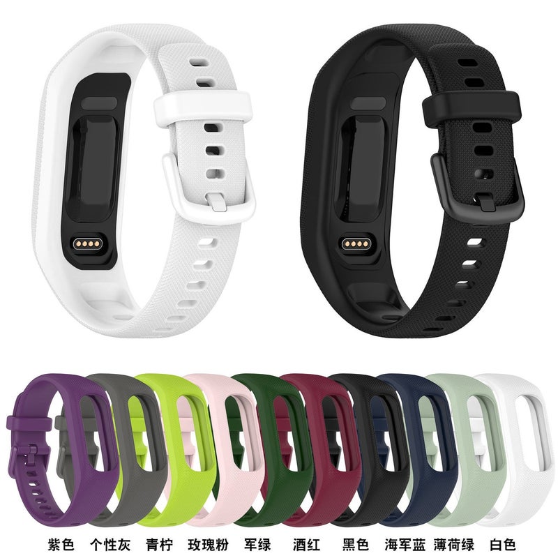 For Jiaming Garmin Vivosmart 5 Smart Bracelet Replacement Wristband Colorful Silicone Texture Strap - Image 2
