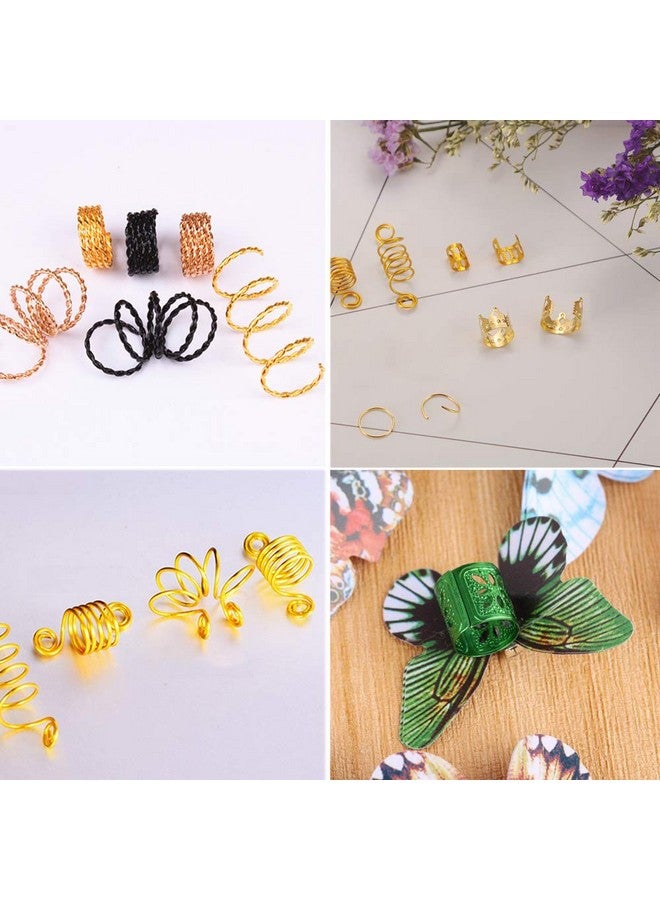 Superlike 331Pcs Dreadlocks Beads Metal Hair Cuffs Hair Rings Braid Hair Loop Clips Hair Jewelry For Braiding Hair Decoration Dreadlock Accessories - Image 3