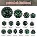 CiaraQ DND Polyhedral Dice Set 15pcs D4D100 Game Dice with Dice Bag for Dungeons and Dragons Role Playing Table Games Black Green - Image 4