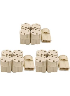 15Pcs Lamp Base Ceramic G9 Lamp Holder Screw Base Socket G9 Base Halogen Incandescent LED House Hold Light Bulb