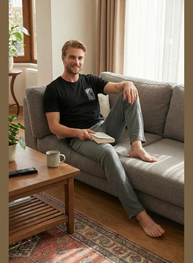 Buratti Cotton Regular Fit Printed Pajama Set for Men PAJAMA SET 6096160