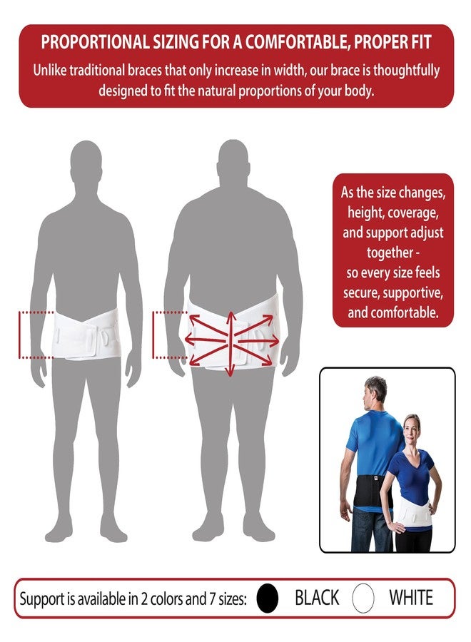 Core Products Corfit LS Lumbar Support Adjustable Back Brace for Pain Relief, Men/Women - White, Medium/Large - Image 4