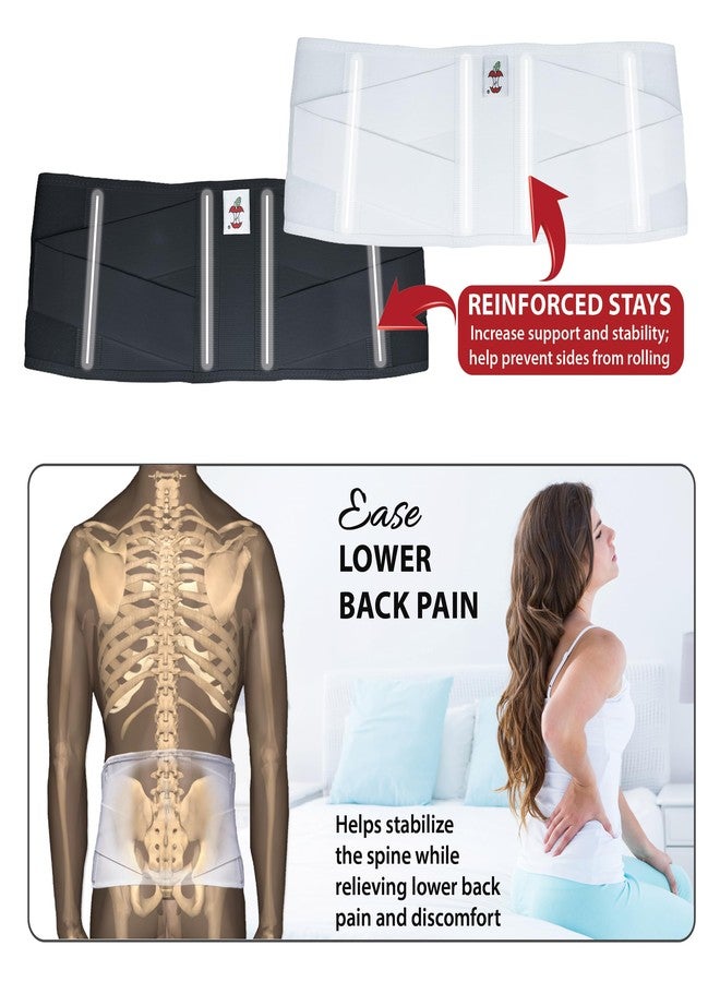 Core Products Corfit LS Lumbar Support Adjustable Back Brace for Pain Relief, Men/Women - White, Medium/Large - Image 3