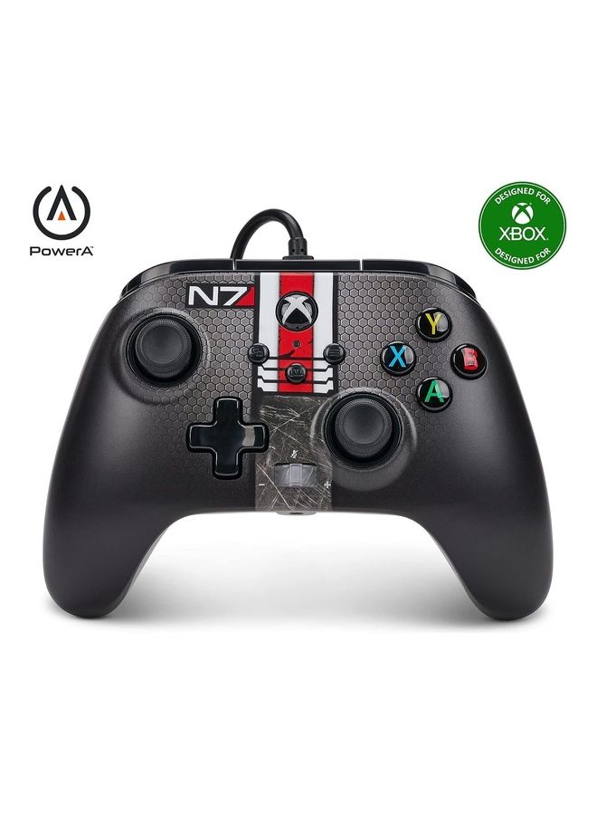 باور أيه وحدة التحكم السلكية المحسنة PowerA لأجهزة Xbox Series X|S – Mass Effect N7 - Image 1