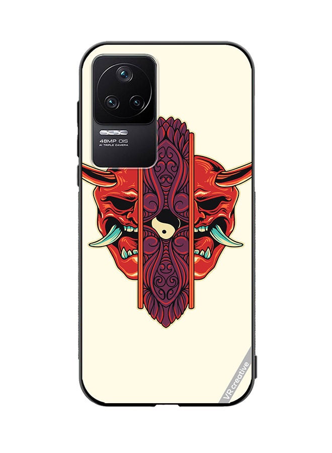VR CREATIVE Protective Case Cover For Xiaomi Redmi K50 Pro Oni Mask Ornament Design Multicolour - Image 1