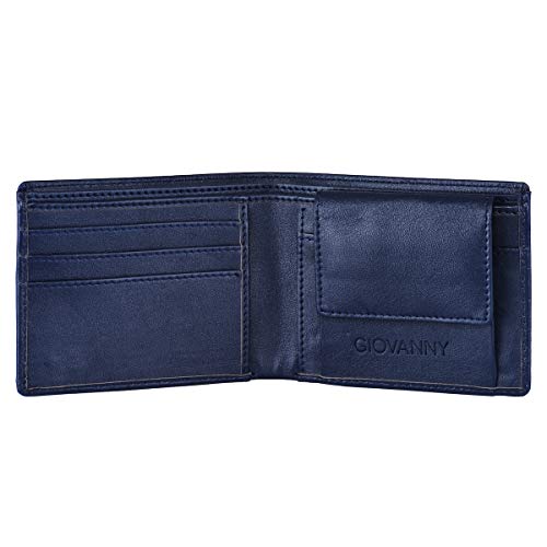 GIOVANNY GVN-BLU2LIN01 Blue Genuine Leather Wallet for Men - Image 3