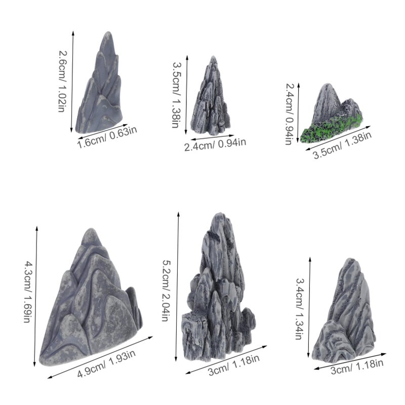 Miniature Rockery Resin Landscape Decor DIY Bonsai Garden Accessories Fake Mountain For Office Desktop Decoration - Image 3