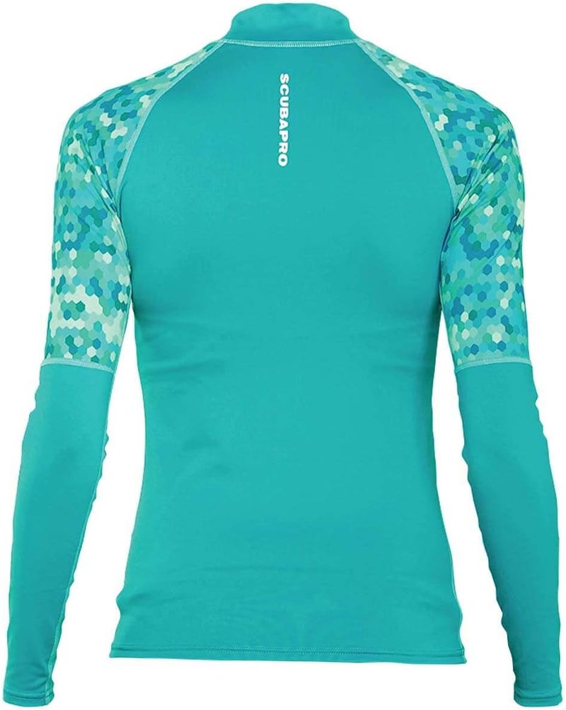 SCUBAPRO Womens Standard UPF 50 Rash Guard Long Sleeve Caribbean XS - Image 2