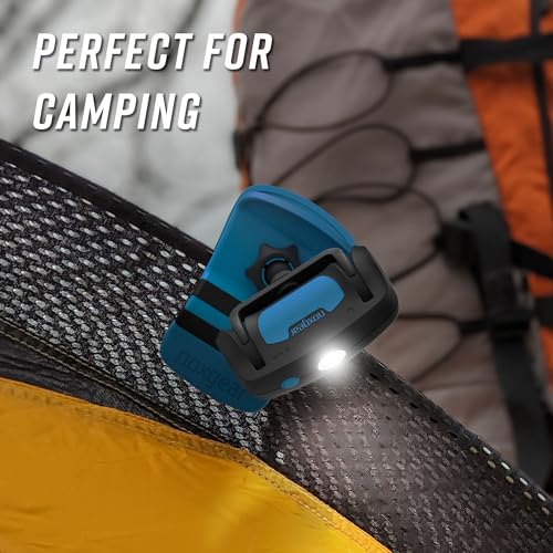 noxgear 500 Lumen Waterproof LED Clip Light - 100° Even Light Spread, 7 lbs Clamp Force, 6 lbs Magnet Force, 2” Jaw, USB-C Rechargeable Light for Camping, Workshop, Power Outages, Strollers, & More - Image 4