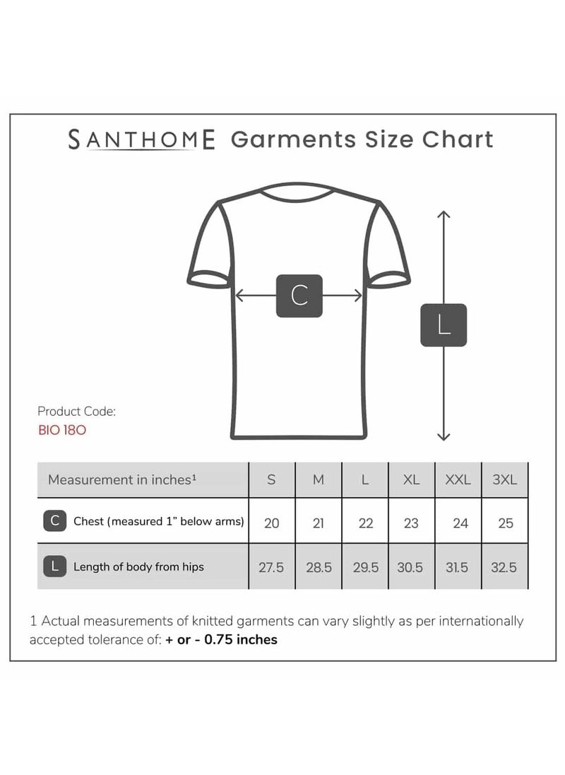 SANTHOME - Plain round neck t-shirts for men - Image 1