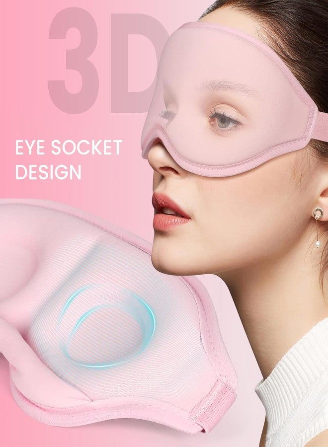 Gizmolet Sleep Mask for Side Sleeper Women Men, Light Blocking Eye Mask for Sleeping, 3D Contoured Cup Sleeping Mask for Zero Eye Pressure, with Adjustable Elastic Strap for Sleep Travel, Pink - Image 3
