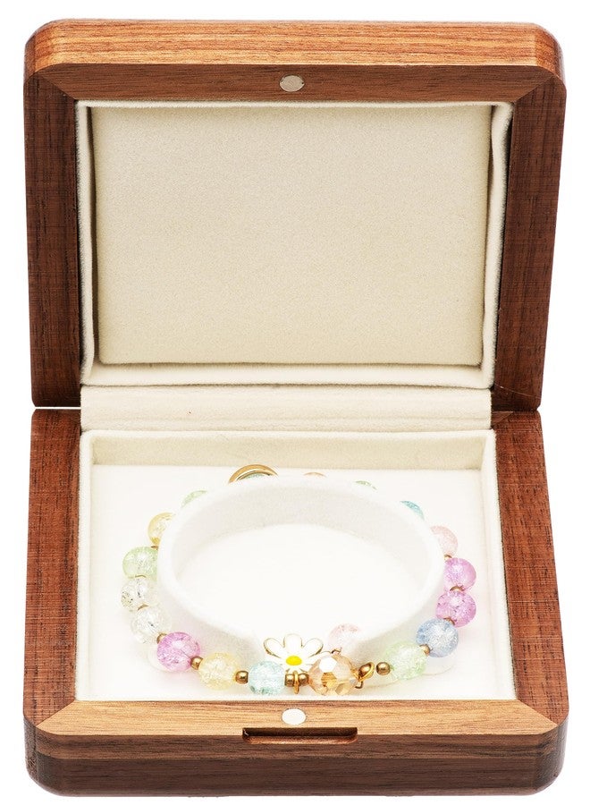 COSISO علبة عرض وتخزين الأساور/الخلاخيل من خشب الجوز من COSISO (لون داخلي بيج) - Image 2