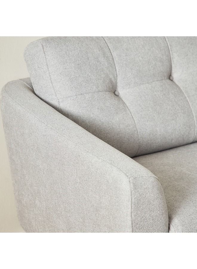 House One Adler | 3-Seater Sofa Upholstered In Fabric  92x87x194 cm - Grey - Image 5