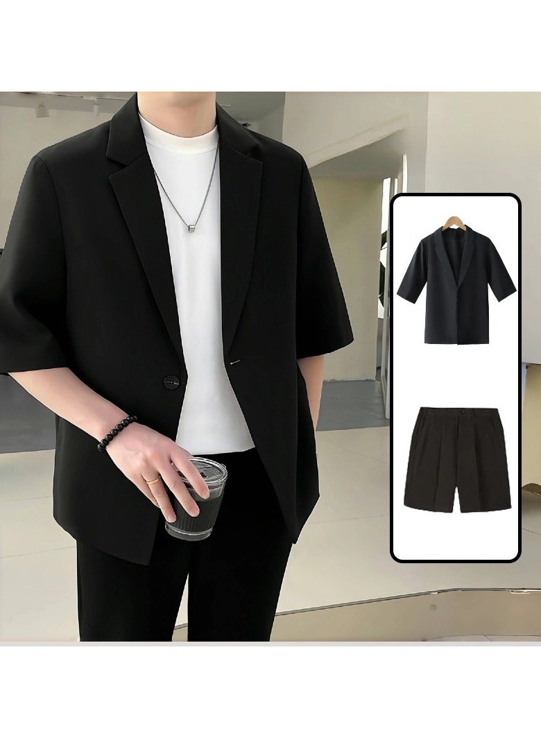 KUYING Thin Ice Silk Short-sleeved Suit Set  - Image 1