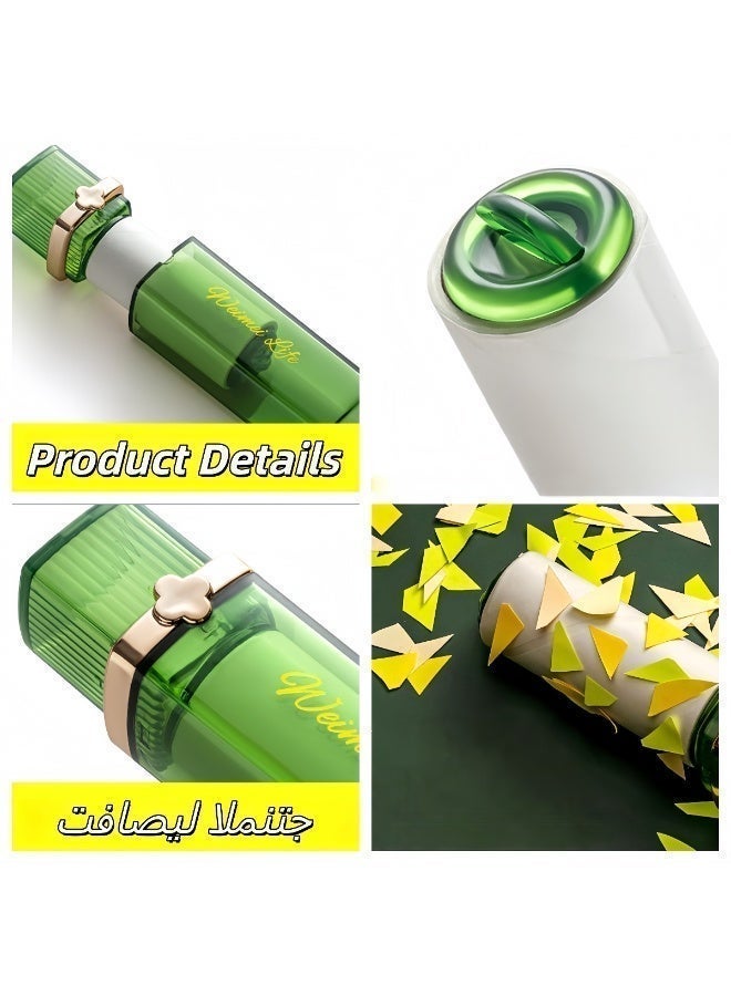 Portable Mini Lint Roller,Portable Clothing Lint Remover with Cover and 4PCS Replacement Refills, Handheld Pet Hair Remover for Carpets, Sofa, Clothes, Furniture, Cars / Lipstick Shape / Green /10.5CMX2.3CM - Image 5
