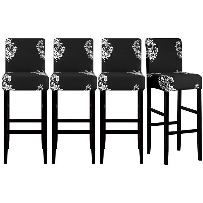 BAR STOOL COVERS SET OF 4 PATTERN BARSTOOL SEAT COVERSSTRETCH BAR CHAIR COVERSREMOVABLE BAR STOOL CHAIR COVERSCHAIR SLIPCOVERSSTOOL COVERS FOR KITCHEN DINING ROOM COUNTER ISLAND125870