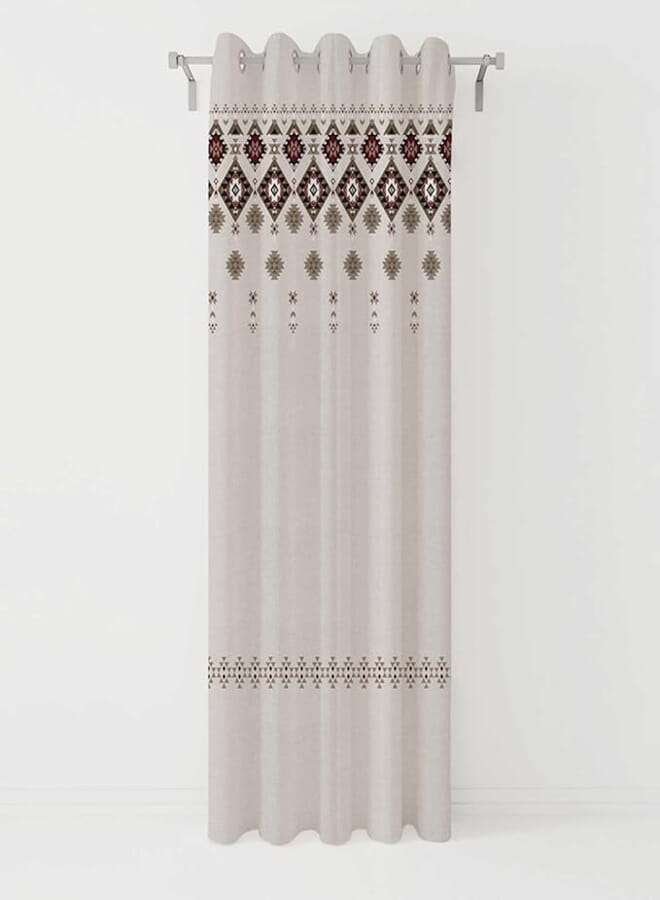 Premium Printed Curtain Modern Stripes, Eyelets, 135x275cm - Multi Color