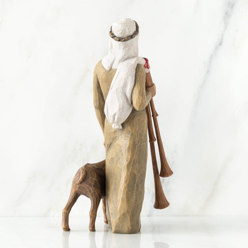 Willow Tree Zampognaro (Shepherd with Bagpipe), A Shepherd's Gift, a Joyous Melody, proclaiming The News Expand and Elevate Your Nativity Collection or Holiday Advent, Sculpted Hand-Painted Figure - Image 4