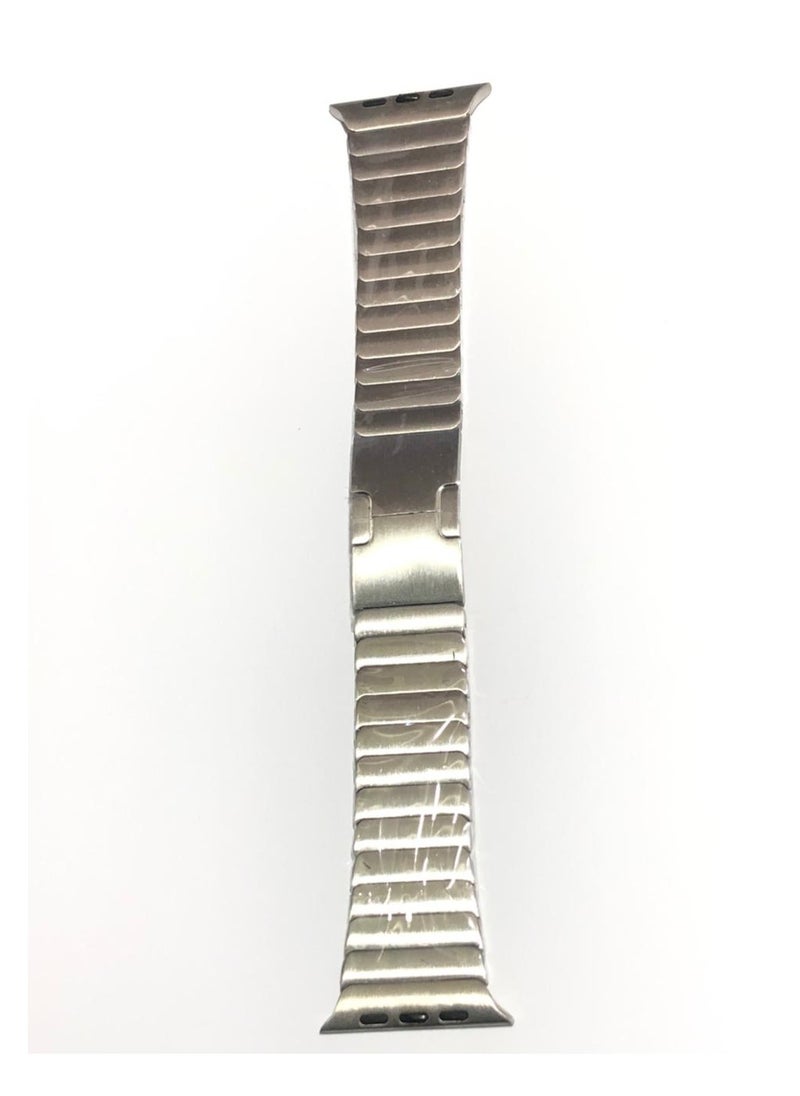 Generic - Apple Watch 49mm, 45mm, 44mm, 42mm, Adjustable Strap Compatible With Apple Watch Ultra And Ultra 2, Series 3,4,5,6,7,8,9 - Stainless Steel Bracelet Watch Band Strap - Silver - Image 1