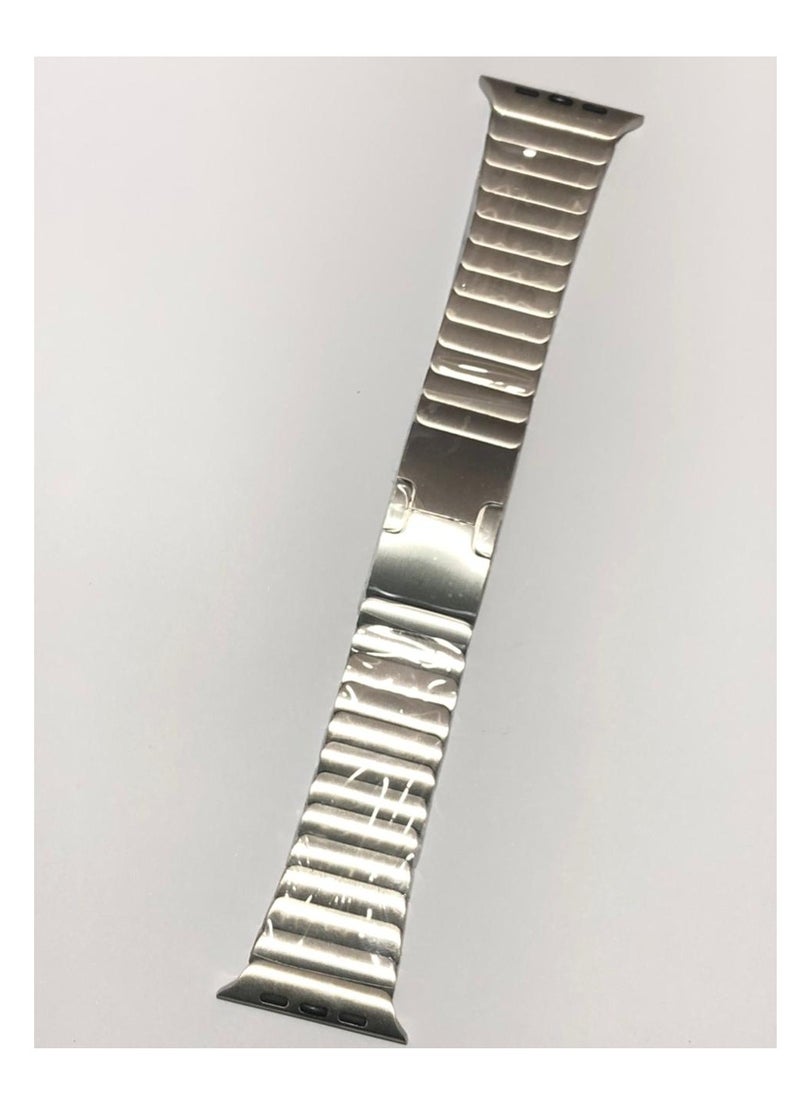Generic - Apple Watch 49mm, 45mm, 44mm, 42mm, Adjustable Strap Compatible With Apple Watch Ultra And Ultra 2, Series 3,4,5,6,7,8,9 - Stainless Steel Bracelet Watch Band Strap - Silver - Image 1