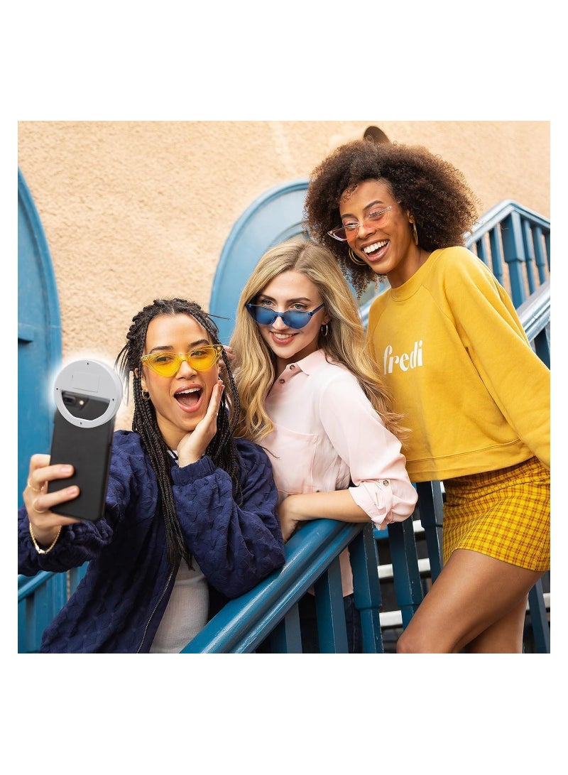 184 Selfie Ring Light with 36 LED Bulbs, Flash Lamp Clip Ring Lights Fill-in Lighting Portable for Phone/Tablet/iPad/Laptop Camera - White. (WHITE) - Image 5