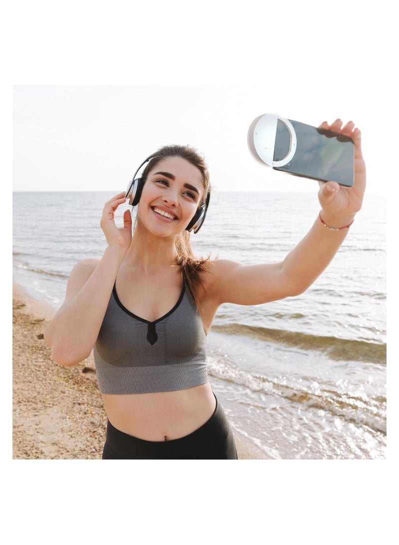 184 Selfie Ring Light with 36 LED Bulbs, Flash Lamp Clip Ring Lights Fill-in Lighting Portable for Phone/Tablet/iPad/Laptop Camera - White. (WHITE) - Image 4