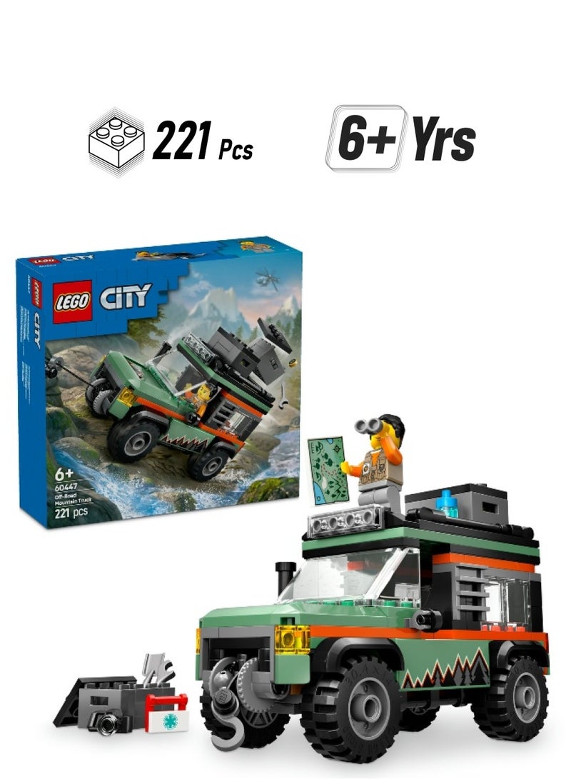 LEGO LEGO City Off-Road 4x4 Mountain Truck 60447 Building Set (221 Pieces)  - Image 1