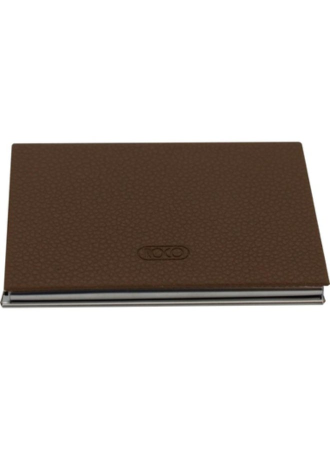 ROCO Business Card Case 10 Cards9 X 5.5 cm Card Size PU Material Brown - Image 3