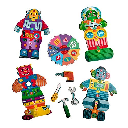 eeBoo: Build a Robot Spinner Game, Combines Simple Numbers with Fun, 2 to 4 Players, 15-30 Minute Play Time, Encourages Imaginative Play, For Ages 3 and up - Image 3