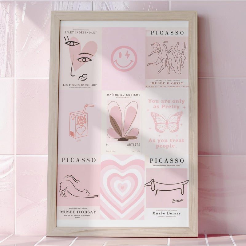 wall67 Pink Wall Collage Kit - Aesthetic Posters, Dorm Room Decor for Teen Girl (50pcs 4x6 inch) - Image 5