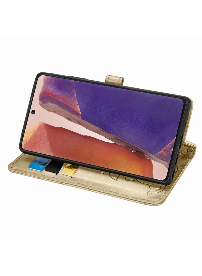 اس-توب جراب لهاتف Samsung Galaxy Note20 Ultra، جراب جلدي أفقي منقوش عليه قطة وكلب لطيف مع حامل / فتحة بطاقة / محفظة / حبل - Image 4