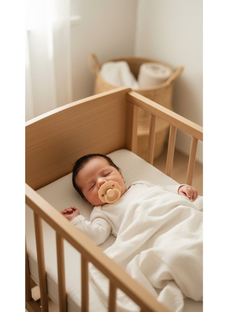 FRIGG Natural Latex Baby Pacifier | Size 2 (6–18 Months) | BPA-Free, Orthodontic Soother | Designed & Made in Denmark - Image 5