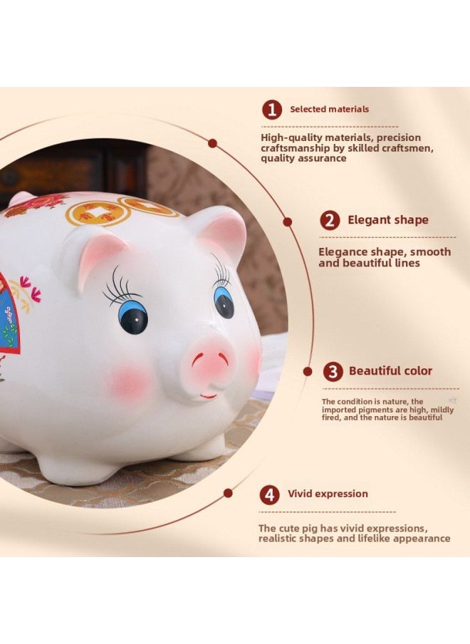 Piggy Piggy Bank 2024 Only In And Out Of Children Girls Can Save Desirable Large Capacity Cute Piggy Bank-Color:Pink Extra Large Size [only Stored But Not Picked Up] [free Gift]