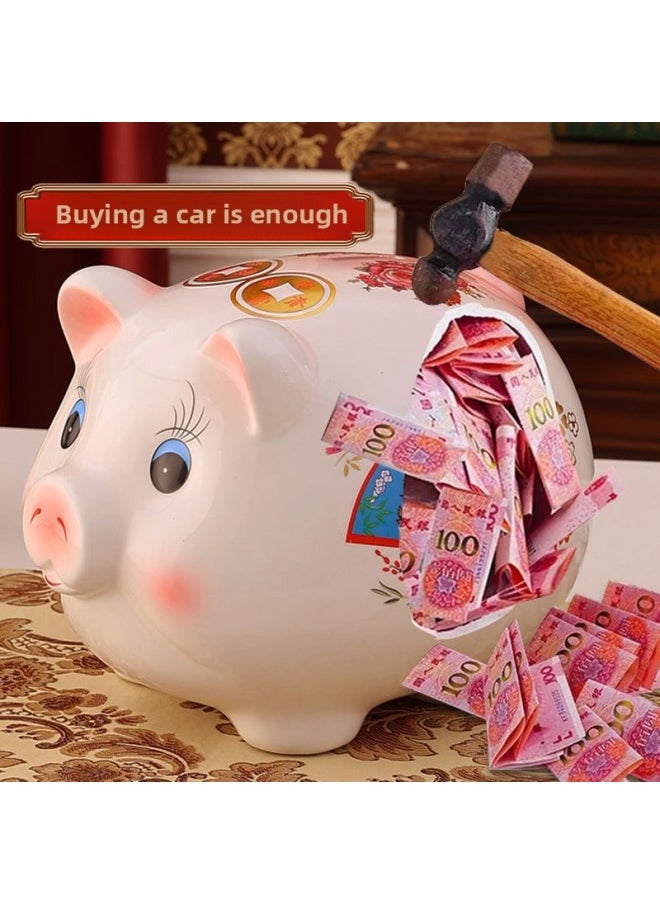 Piggy Piggy Bank 2024 Only In And Out Of Children Girls Can Save Desirable Large Capacity Cute Piggy Bank-Color:Pink Extra Large Size [only Stored But Not Picked Up] [free Gift]