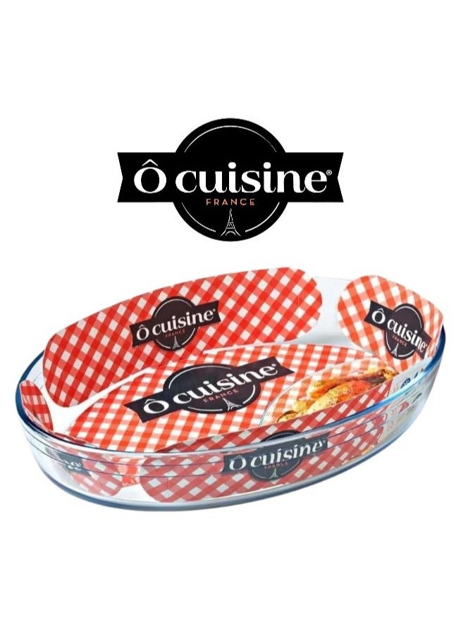 O'Cuisine Ocuisine® 3L Oval Roaster - French-Made Borosilicate Glass, Oven Safe, Even Heat Distribution  - Image 1
