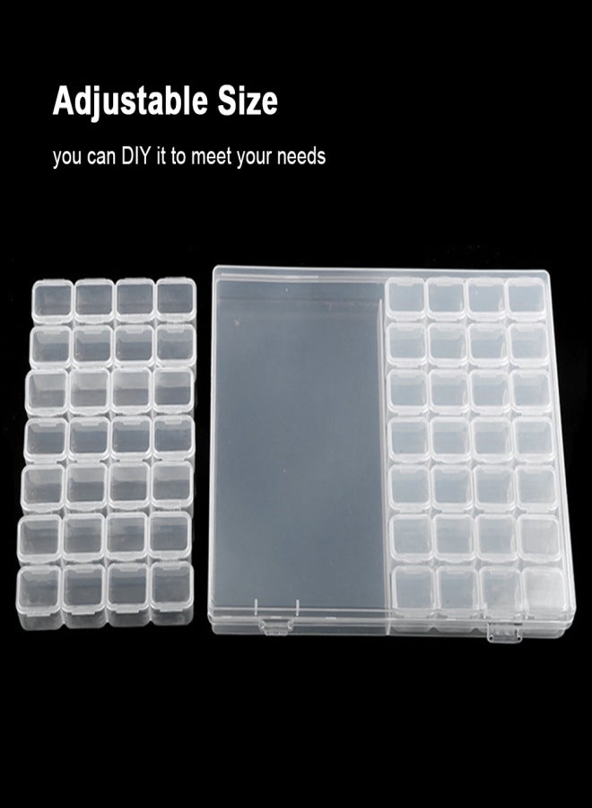 Beads Holder Transparent Organizer Containers Adjustable Plastic Storage Box for Jewelry Diamond Rhinestones Painting Embroidery Craft Bead Storage Tool - Image 4