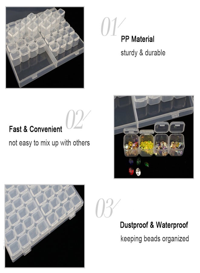 Beads Holder Transparent Organizer Containers Adjustable Plastic Storage Box for Jewelry Diamond Rhinestones Painting Embroidery Craft Bead Storage Tool - Image 5