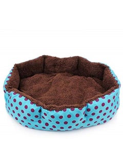 Octagon Shape Soft Fleece Pet Dog Cat Bed with Removable Pet Mat