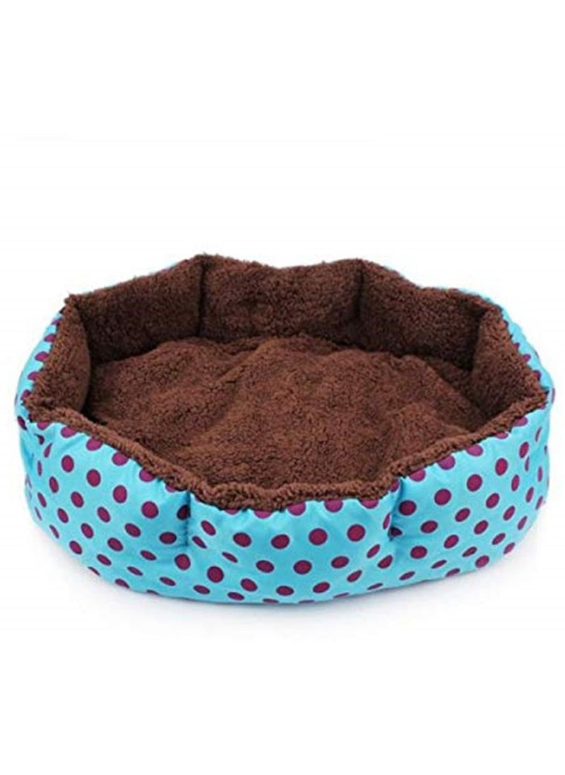 Generic - Octagon Shape Soft Fleece Pet Dog Cat Bed with Removable Pet Mat - Image 1