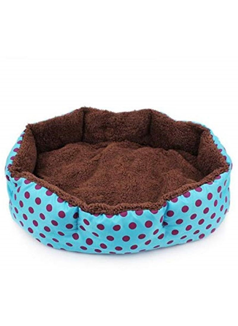 Generic - Octagon Shape Soft Fleece Pet Dog Cat Bed with Removable Pet Mat - Image 1