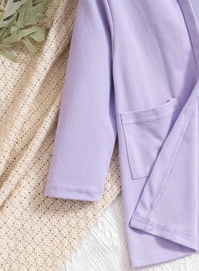 Take Two Girls Lilac Tank With Joggers And Jackets Set - Image 4