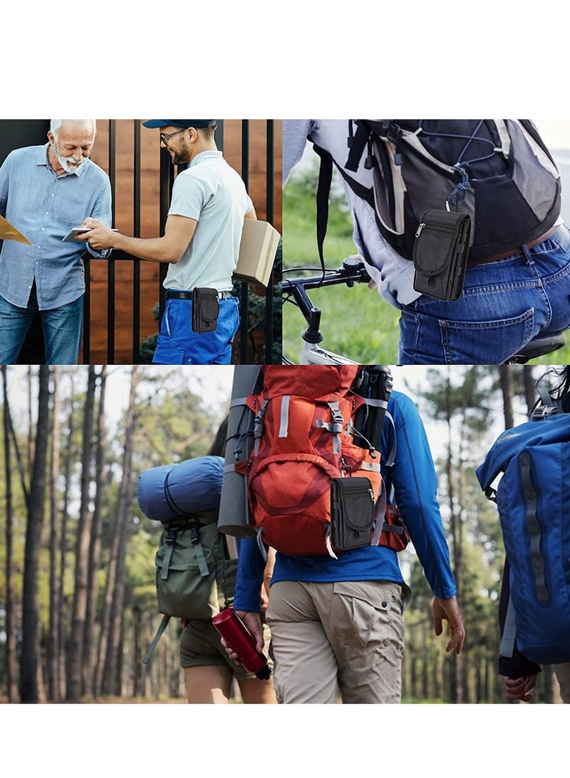 Excefore Double Pocket Phone Holster Belt Phone Bag Multi Purpose Tool For Work Hiking Camping  - Image 5