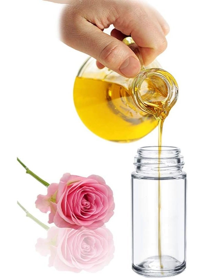 4PCS 30ml Essential Oil Roller Bottles,Empty Refillable Clear Glass Roll-on Bottles Perfume Roller Bottles with plastic Roller Balls and Black Lids - Image 3